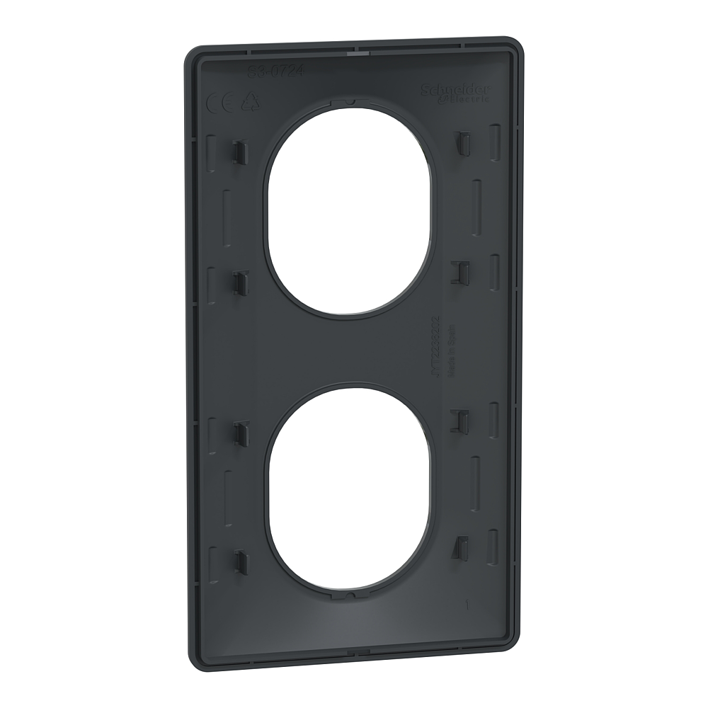 Plaque 2 postes Vert 71mm Anth